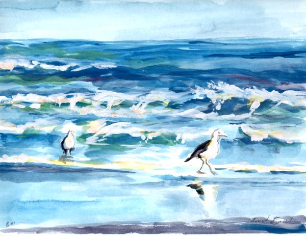 Beach with Gulls #1