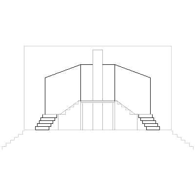 CAD drawing of the set