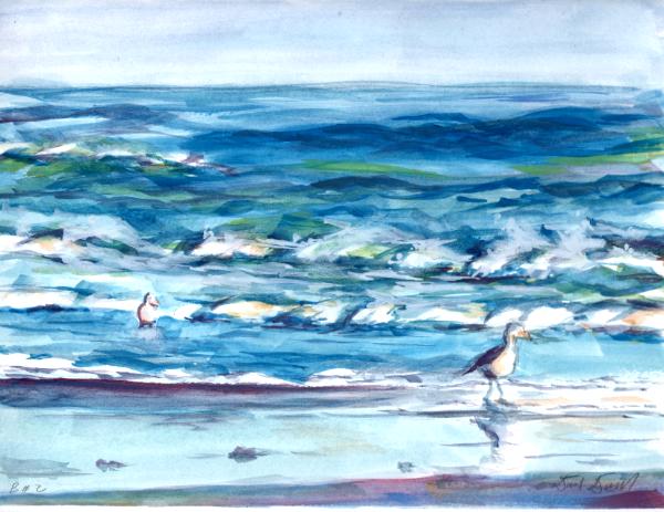 Beach with Gulls #2